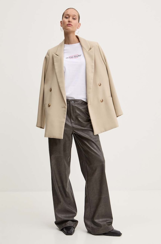 Guess Jeans tricou W4YI03.J1314 alb AW25