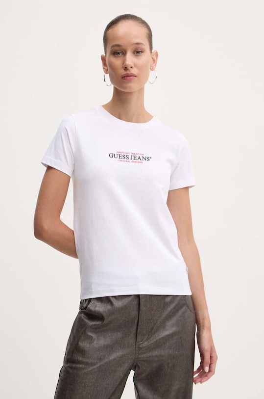 Guess Jeans tricou alb W4YI03.J1314