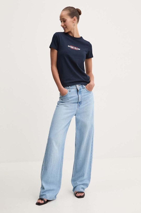 Guess Jeans t-shirt W4YI03.J1314 granatowy AW25