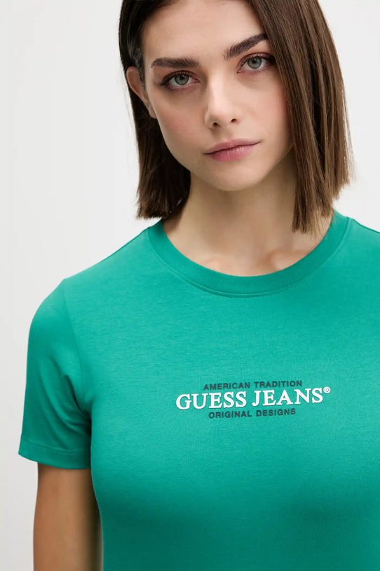 Μπλουζάκι Guess Jeans τιρκουάζ W4YI03.J1314