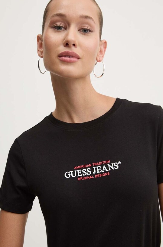 Футболка Guess Jeans slim чорний W4YI03.J1314