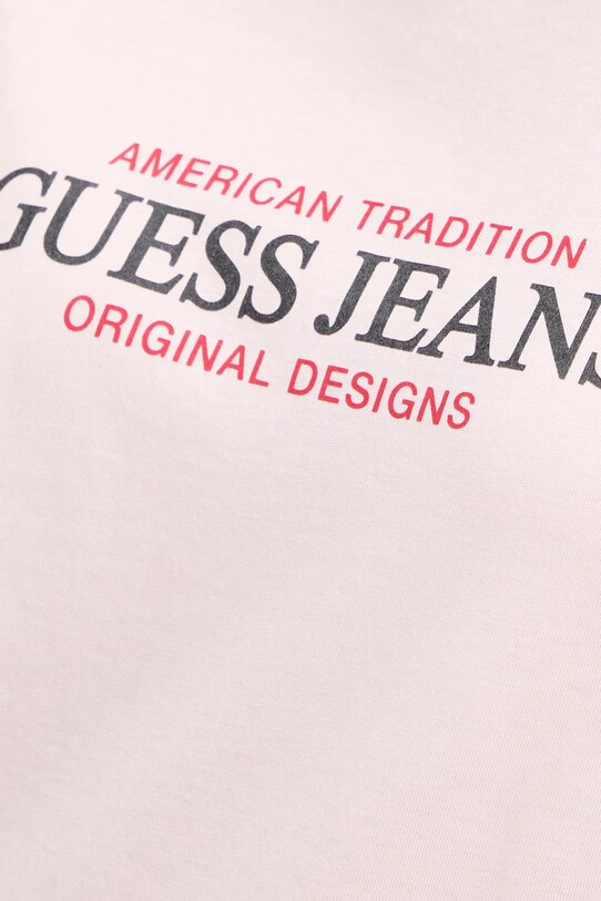 Хлопковая футболка Guess Jeans W4YI08.K8HM0 розовый