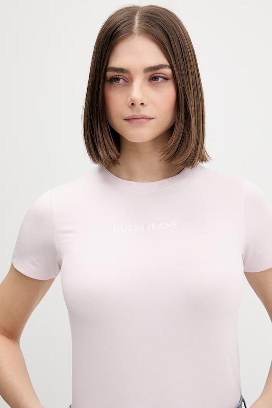Guess Jeans t-shirt różowy W4YI01.J1314