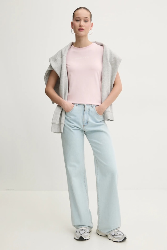 Guess Jeans t-shirt W4YI01.J1314 różowy AW25