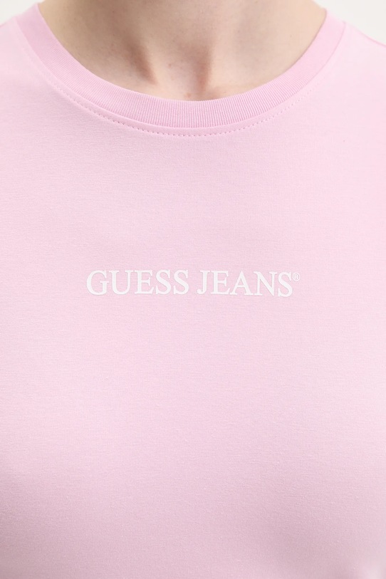 Μπλουζάκι Guess Jeans W4YI01.J1314 ροζ