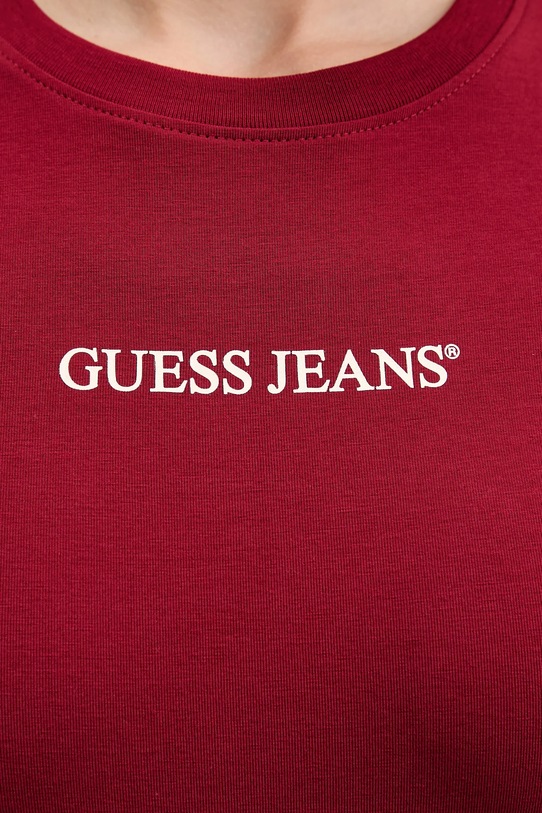 Tričko Guess Jeans W4YI01.J1314 burgundské