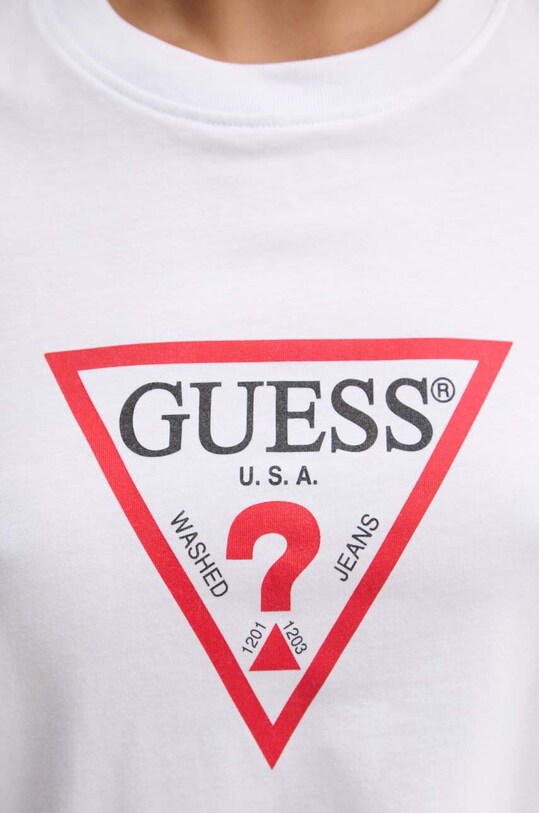 Хлопковая футболка Guess Jeans W4YI73.K8HM0 белый