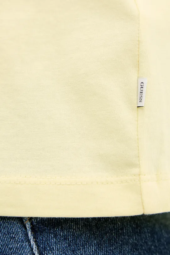 Guess Jeans tricou din bumbac galben W4YI73.K8HM0