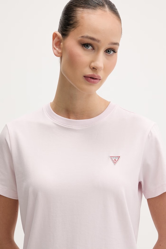 Kratka majica Guess Jeans roza W4YI10.J1314