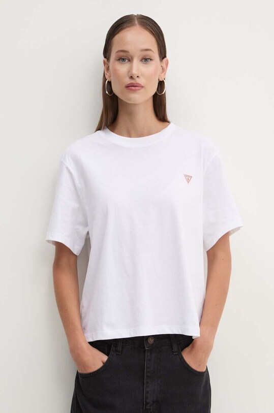 Guess Jeans t-shirt bawełniany bawełna biały W4YI05.K8HM0