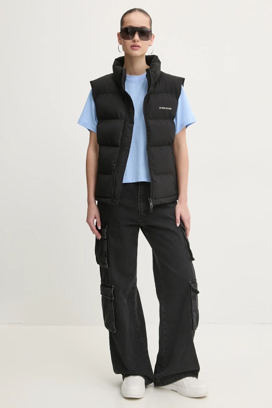 Bavlněné tričko Guess Jeans W4YI05.K8HM0 modrá SS25