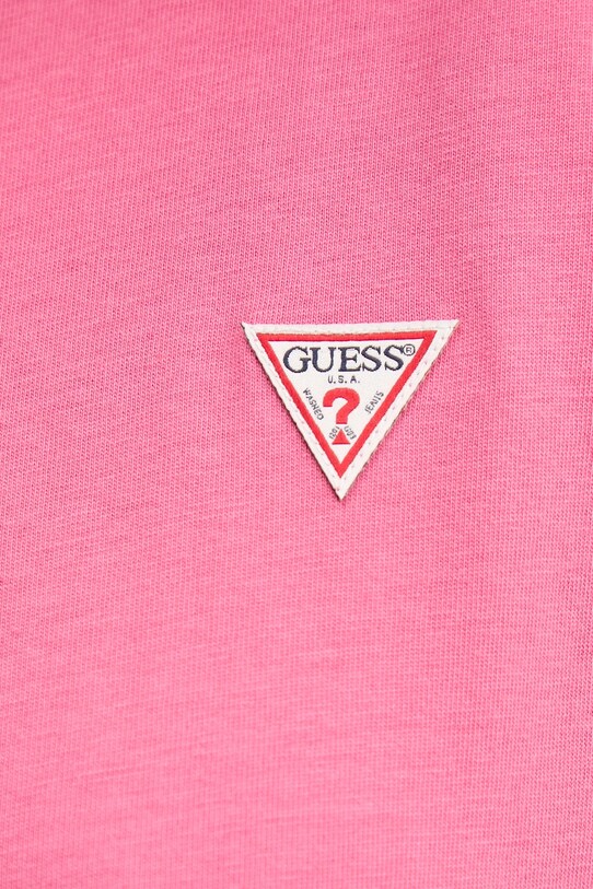 Хлопковая футболка Guess Jeans W4YI05.K8HM0 розовый