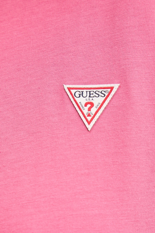 Bombažna kratka majica Guess Jeans W4YI05.K8HM0 roza