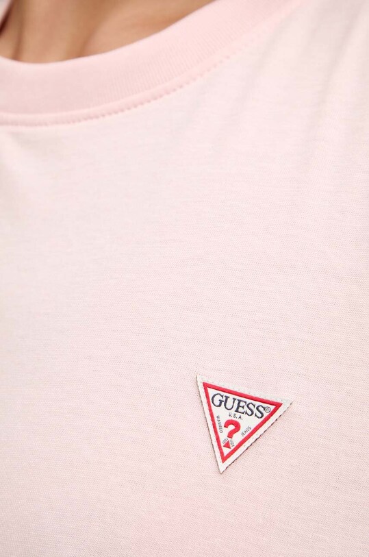 Guess Jeans t-shirt bawełniany W4YI05.K8HM0 różowy