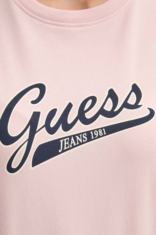 Guess Jeans t-shirt W4YI13.J1314 różowy
