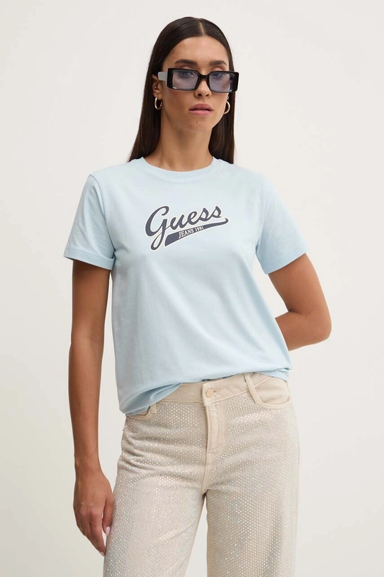 Футболка Guess Jeans regular голубой W4YI13.J1314