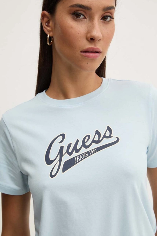 Guess Jeans t-shirt niebieski W4YI13.J1314