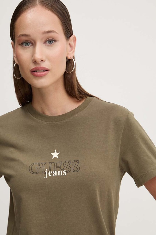 Tričko Guess Jeans zelená W4YI12.J1314