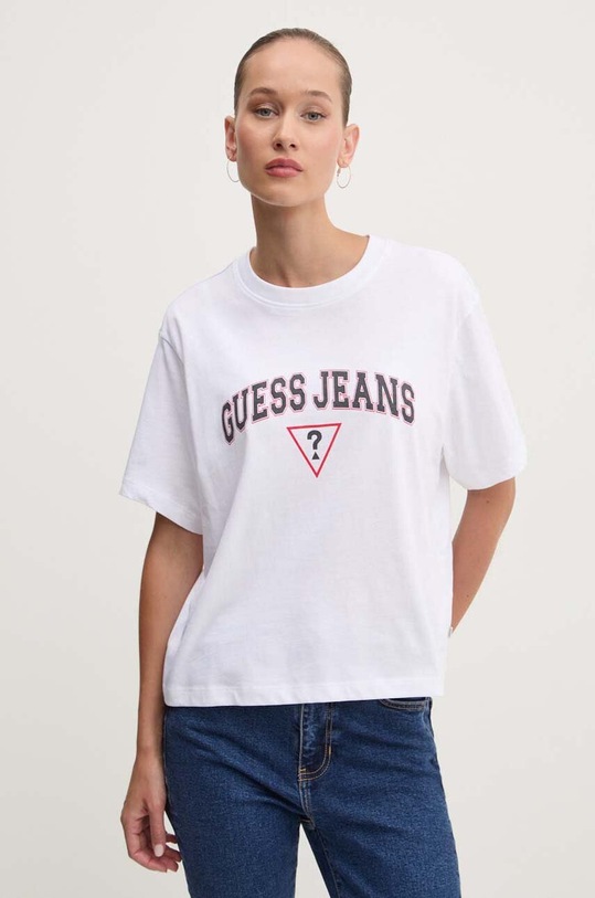 Бавовняна футболка Guess Jeans бавовна білий W4YI06.K8HM0