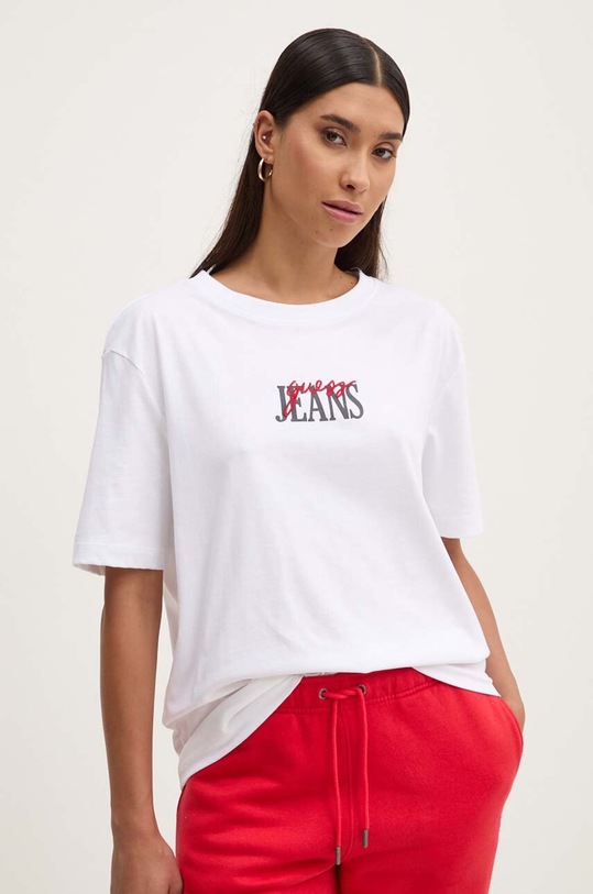 Бавовняна футболка Guess Jeans бавовна білий W4YI07.K8HM0