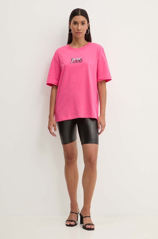 Guess Jeans tricou din bumbac W4YI07.K8HM0 roz AW24