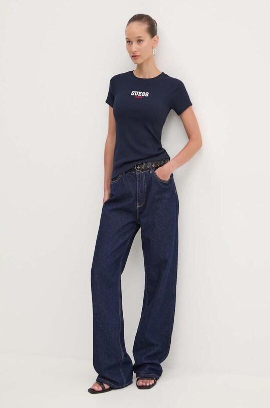 Guess Jeans t-shirt W4YI64.KA0H1 granatowy AW24