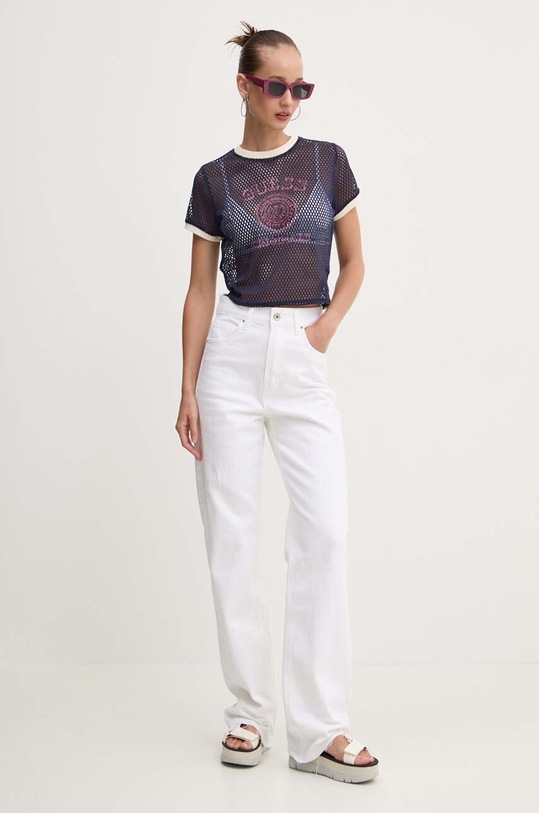 Μπλουζάκι Guess Originals W4YP21.KCCL0 σκούρο μπλε AW24