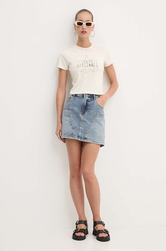 Футболка Guess Originals W4YP23.KA0Q1 бежевый AW24