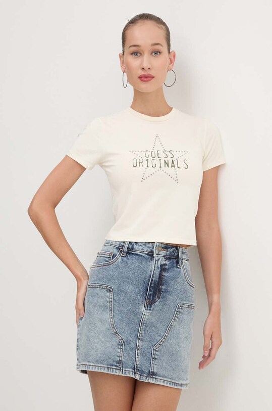 Футболка Guess Originals бежевый W4YP23.KA0Q1
