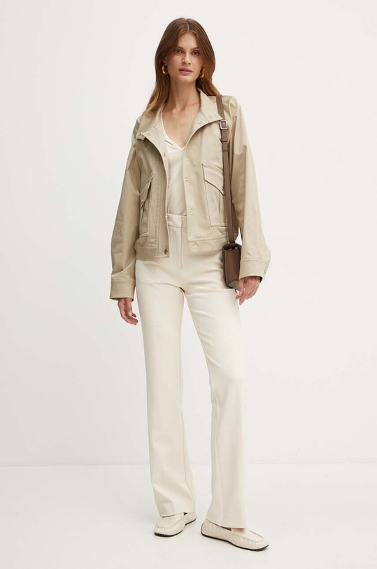 Pinko tricou din bumbac 100372.A24E bej AW24