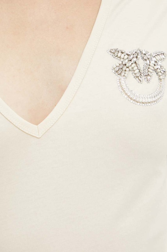 Pinko tricou din bumbac 100372.A24E bej