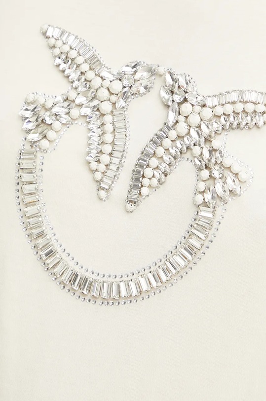 Памучна тениска Pinko бежов 100535.A24E