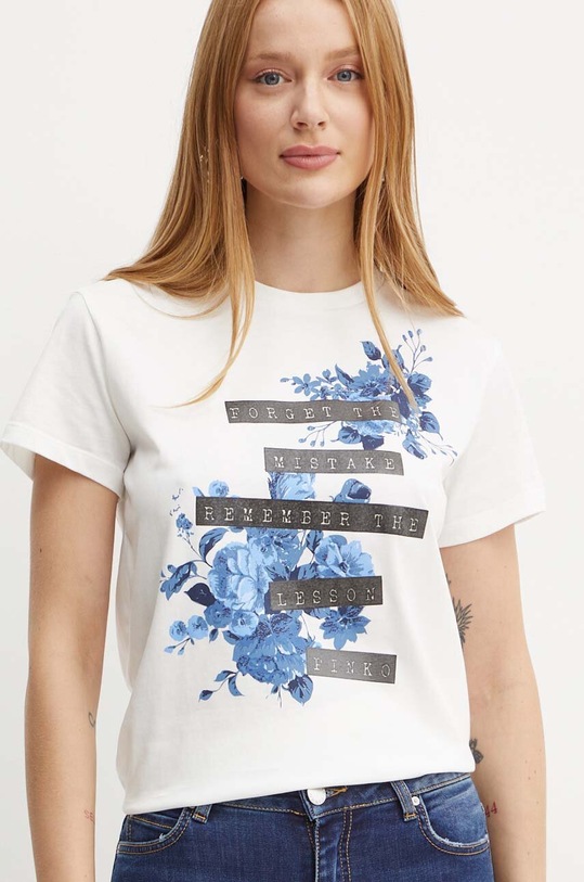 Pinko t-shirt bawełniany biały 100789.A255