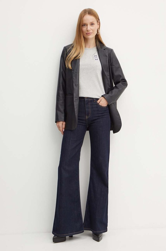 Bavlnené tričko Pinko 100355.A23D sivá AW24