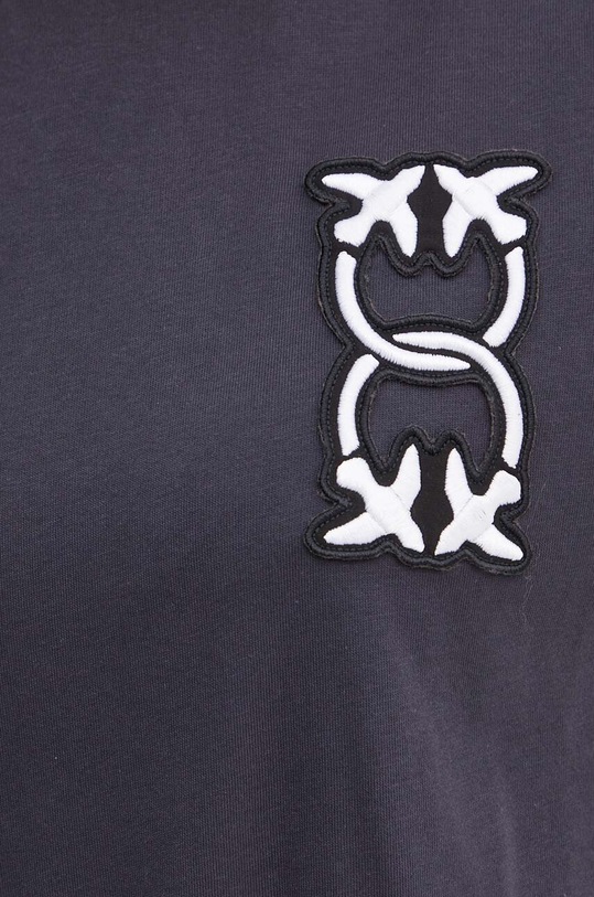 Pinko t-shirt bawełniany 104043.A23D granatowy