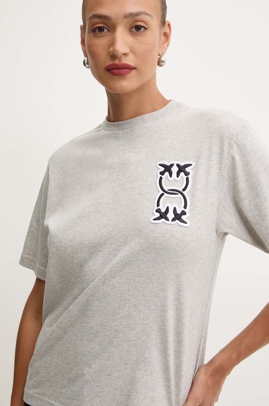 Pinko tricou din bumbac gri 104043.A23D