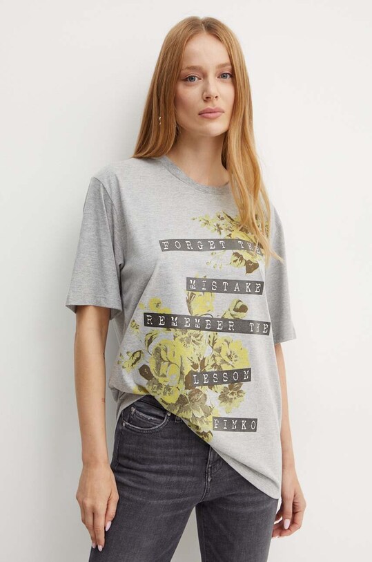 Pinko t-shirt pozostałe szary 101704.A2AC
