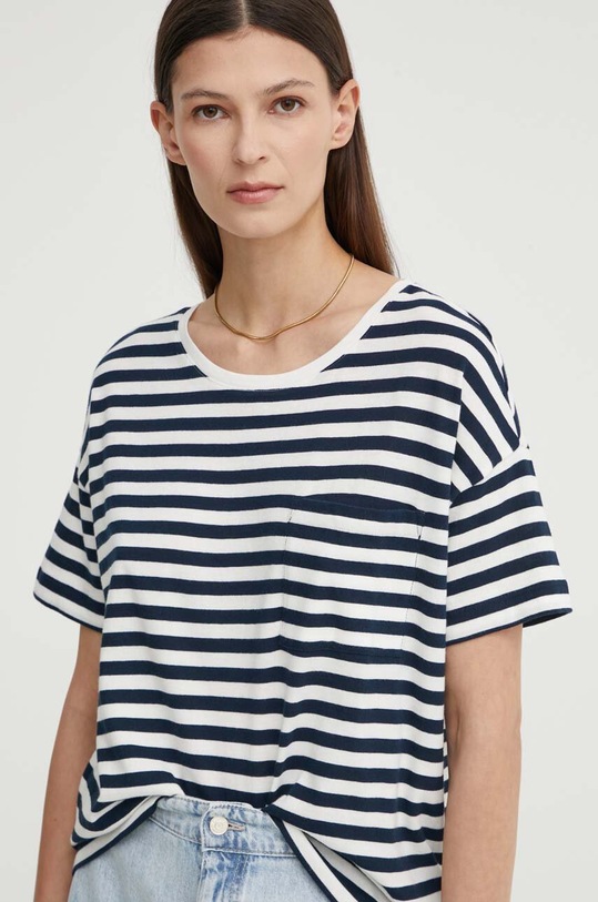 Bavlněné tričko Marc O'Polo DENIM námořnická modř 5000005152