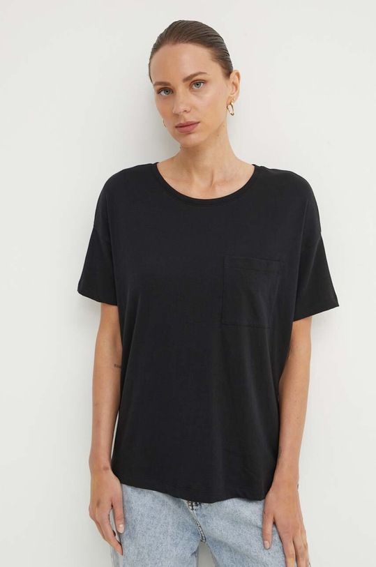 Marc O'Polo tricou din bumbac DENIM uni negru 5000000079