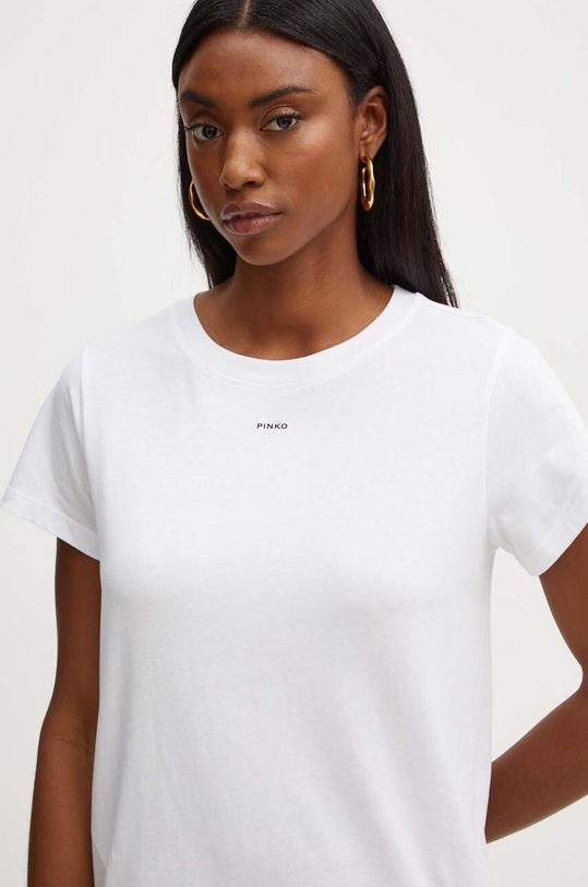 Pinko tricou din bumbac alb 100373.A228