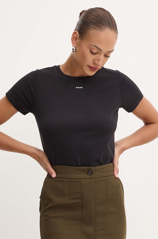 Бавовняна футболка Pinko бавовна чорний 100373.A228