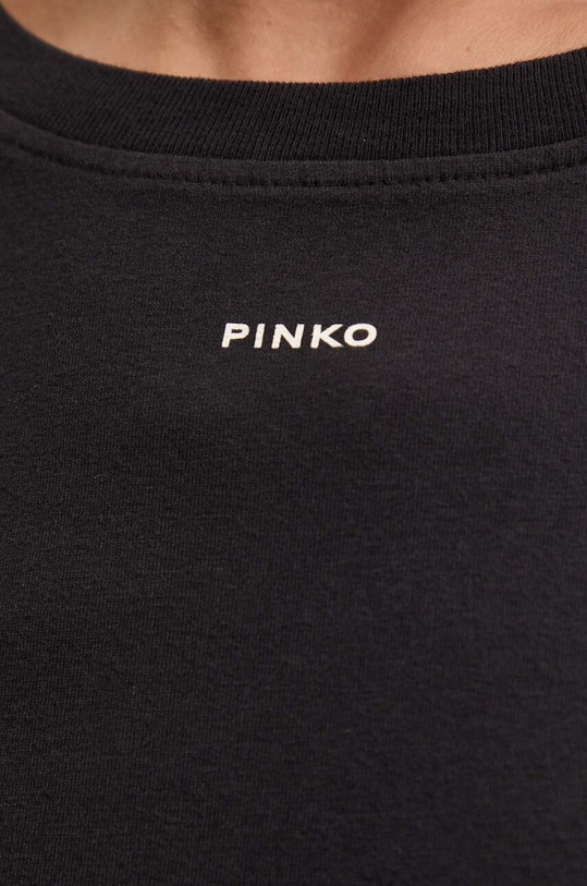 Βαμβακερό μπλουζάκι Pinko 100373.A228 μαύρο