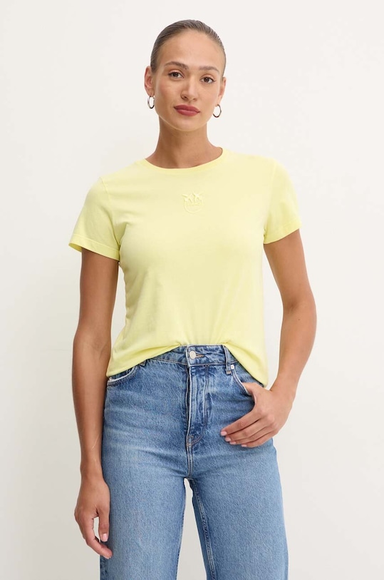 Хлопковая футболка Pinko хлопок жёлтый 100355.A227
