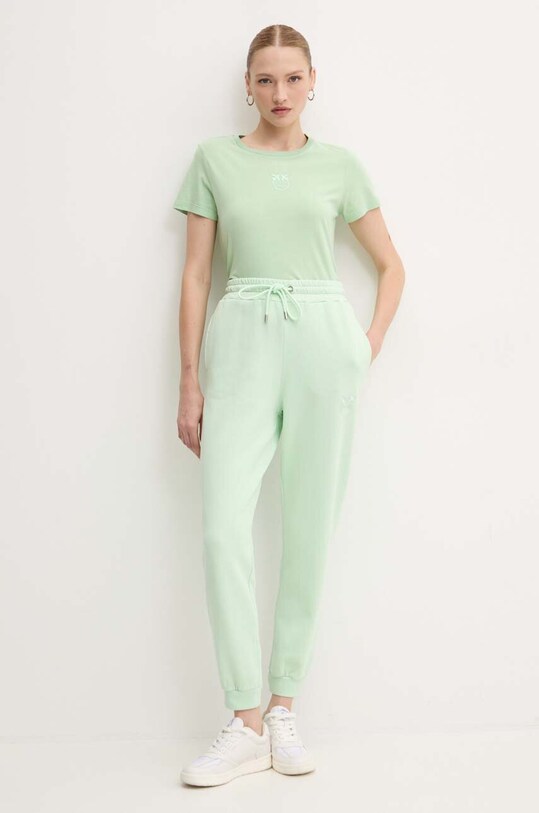 Bavlněné tričko Pinko 100355.A227 zelená AW24