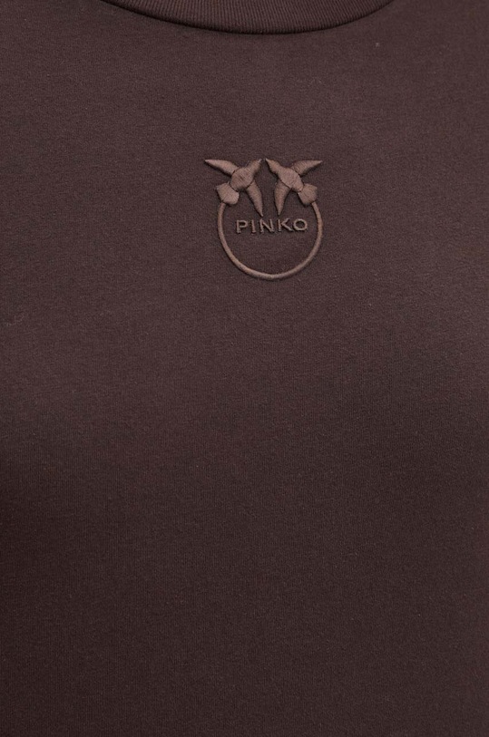 Pinko t-shirt bawełniany 100355.A227 brązowy
