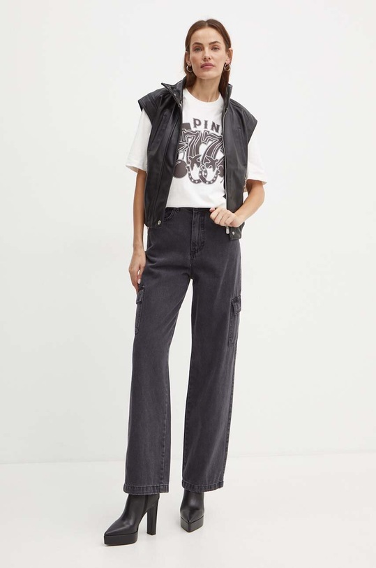 Pinko t-shirt bawełniany 101704.A240 biały AW24