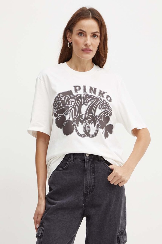 Pinko t-shirt bawełniany biały 101704.A240
