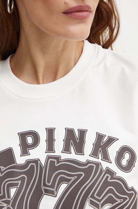 Pinko t-shirt bawełniany 101704.A240 biały