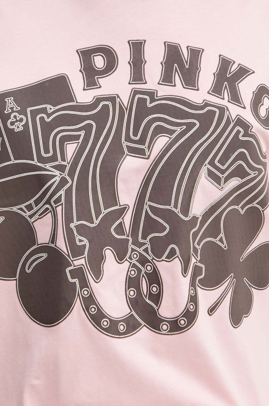 Pinko t-shirt bawełniany 101704.A240 różowy