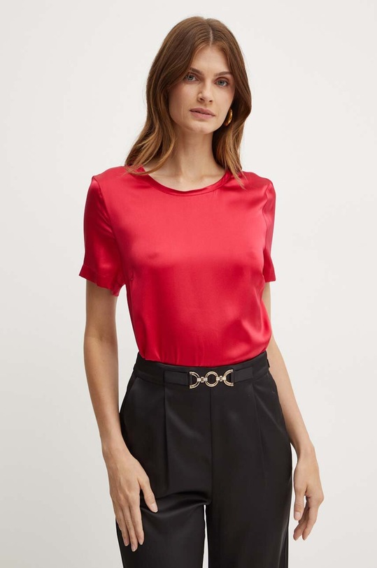 Marciano by Guess bluză de mătase DENISE imprimeu roz 4YGH07.7117A